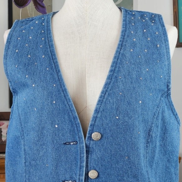 Paradise Bay Sportswear Denim Jeans and Matching Vest Size 12 - Picture 5 of 12